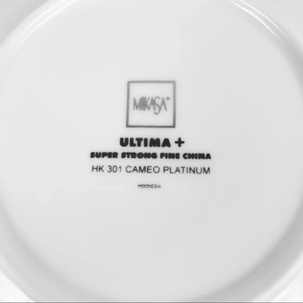 Mikasa Cameo Platinum Teacup & Saucer Fine China